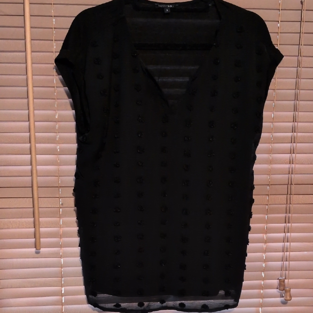Papermoon Elegant Black Sheer Blouse